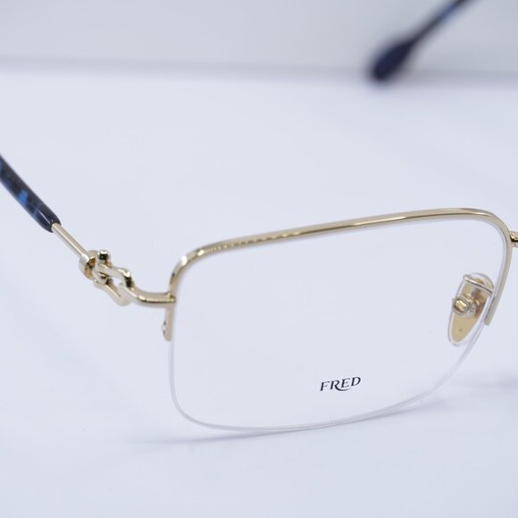 Fred FG50017U 030 Rectangle 58mm Eyeglasses - Gold - Picture 2 of 10